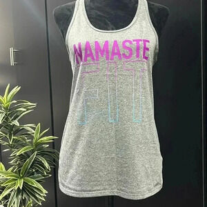 Nike Dri-Fit Namaste Fit racerback athletic tank top, heather gray